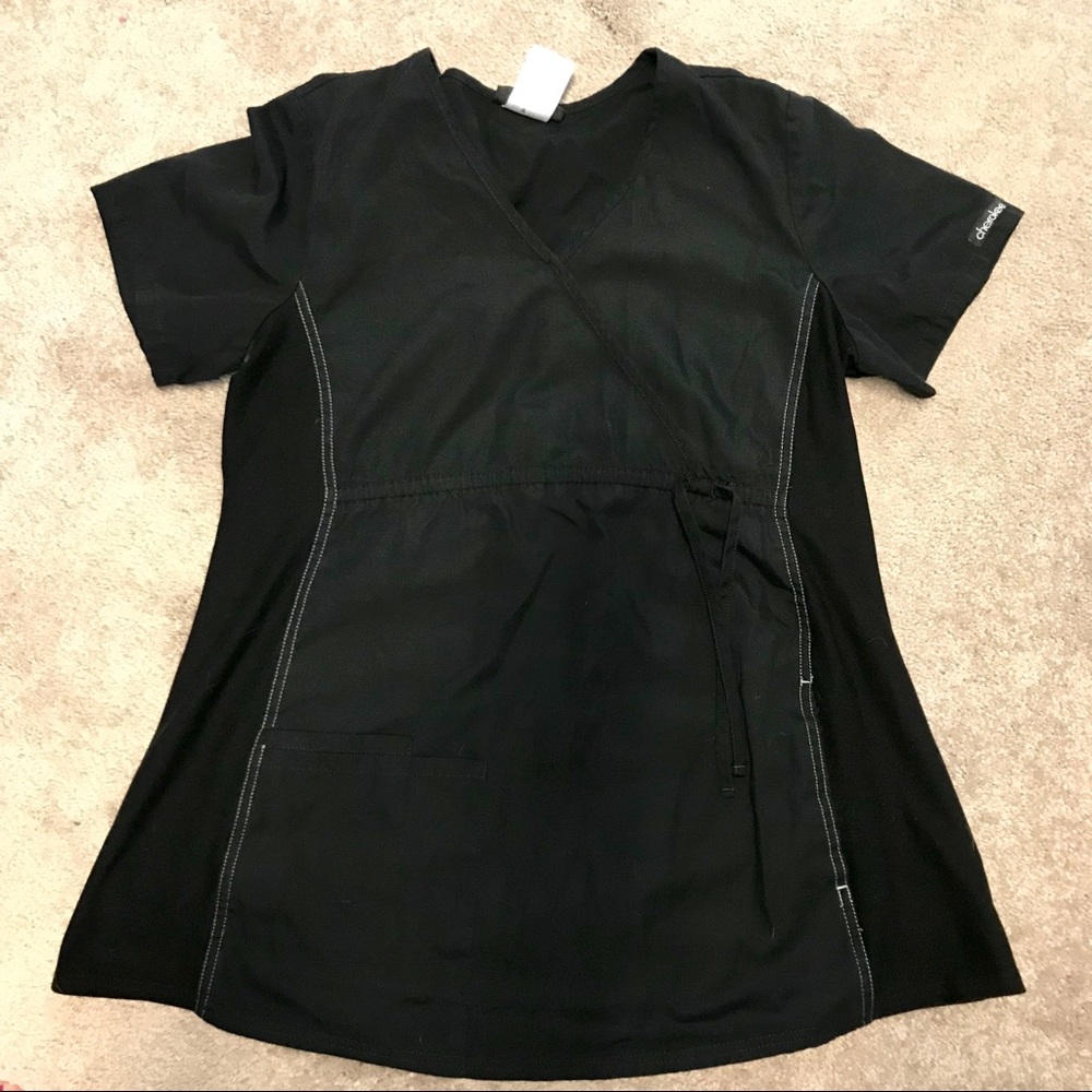 Cherokee Maternity Black Scrub Top